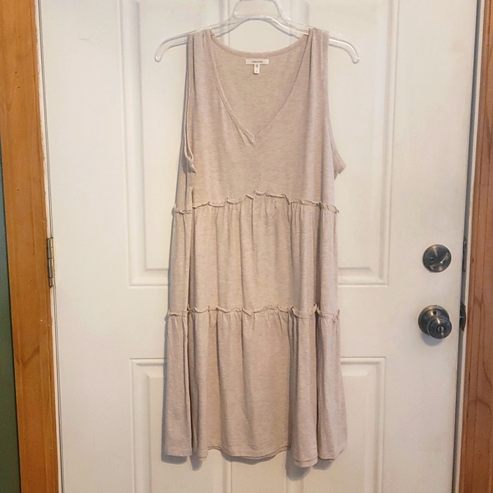Maurices Heathered tan dress, sleeveless, size large